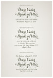Quaker Marriage Certificate - Folk Garland (ascot gray/vanilla flowers)