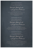 Quaker Marriage Certificate - Folk Garland (chalkboard slate blue/red flowers)