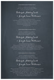 Quaker Marriage Certificate - Wild Flowers (chalkboard slate blue)