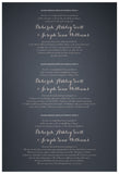 Quaker Marriage Certificate - Blooming Peonies (slate blue)